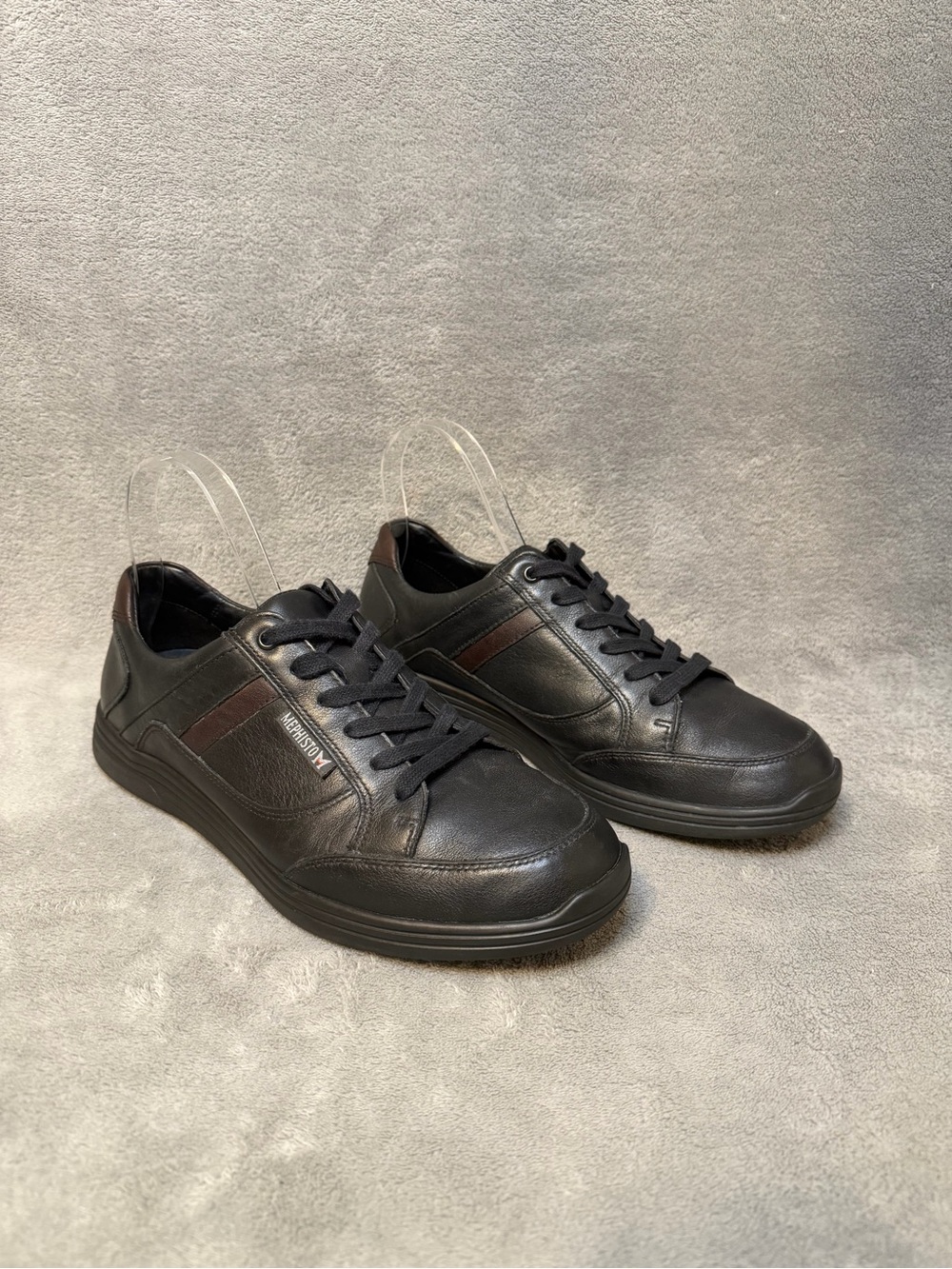MEPHISTO 'FRANK Gowing Men's Black Leather Casual Sneakers Size 8